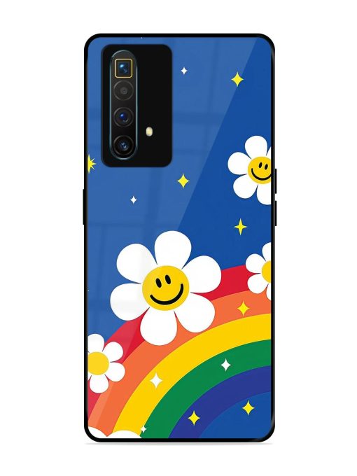 Happy Daisies And Rainbow Sky Glossy Soft Edge Case for Realme X3 Superzoom Chachhi