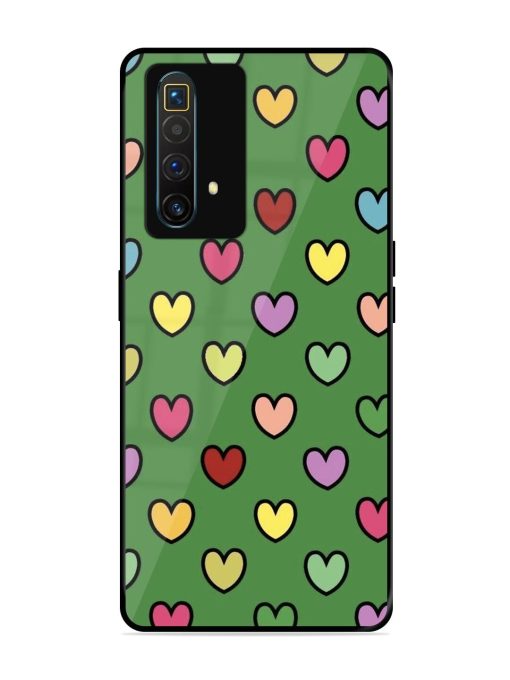 Rainbow Heart Parade Glossy Soft Edge Case for Realme X3 Superzoom Chachhi