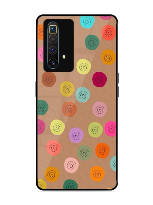 Swirly Dots On Kraft Glossy Soft Edge Case for Realme X3 Superzoom Chachhi