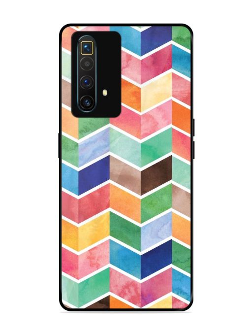 Watercolor Chevron Whimsy Glossy Soft Edge Case for Realme X3 Superzoom Chachhi