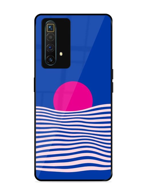 Pink Sunset Over Blue Waves Glossy Soft Edge Case for Realme X3 Superzoom Chachhi