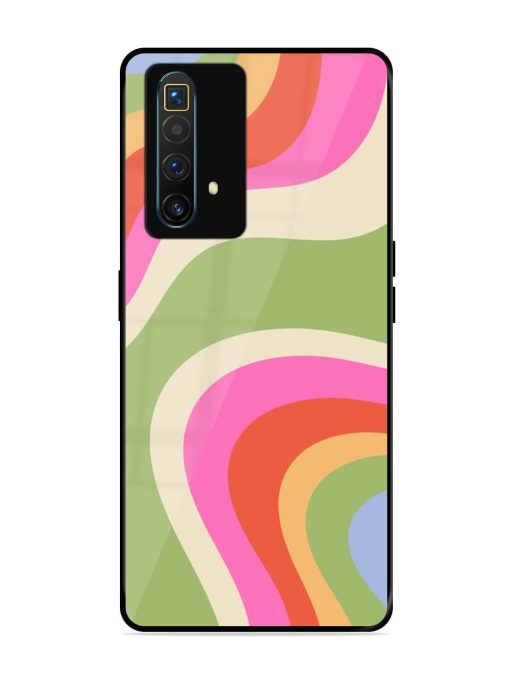 Wavy Rainbow Wonderland Glossy Soft Edge Case for Realme X3 Superzoom Chachhi