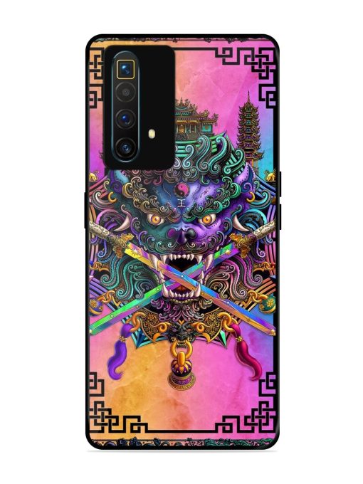 Psychedelic Fu Dog Tapestry Glossy Soft Edge Case for Realme X3 Superzoom Chachhi