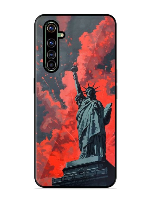 Lady Liberty'S Firework Finale Glossy Soft Edge Case for Realme X50 Pro