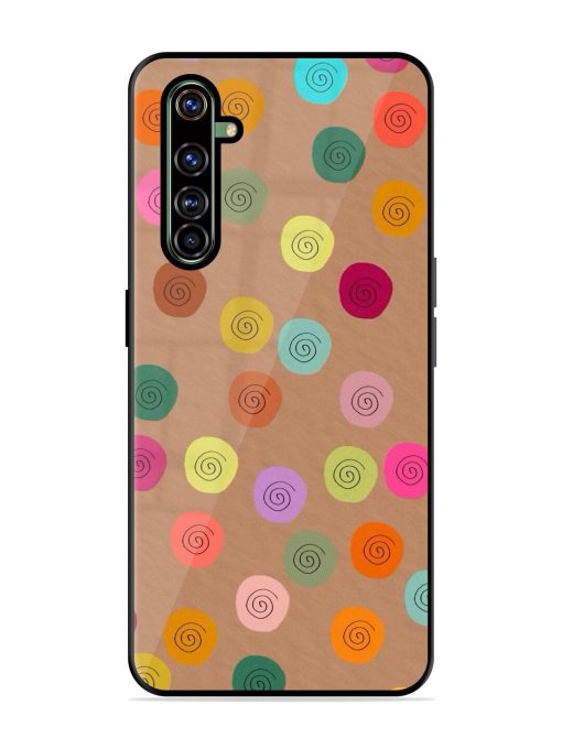 Swirly Dots On Kraft Glossy Soft Edge Case for Realme X50 Pro Chachhi