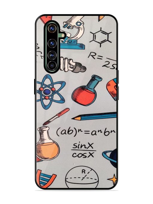 Science Doodle Delight Glossy Soft Edge Case for Realme X50 Pro Chachhi