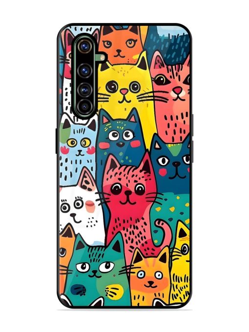 Feline Frenzy Glossy Soft Edge Case for Realme X50 Pro Chachhi