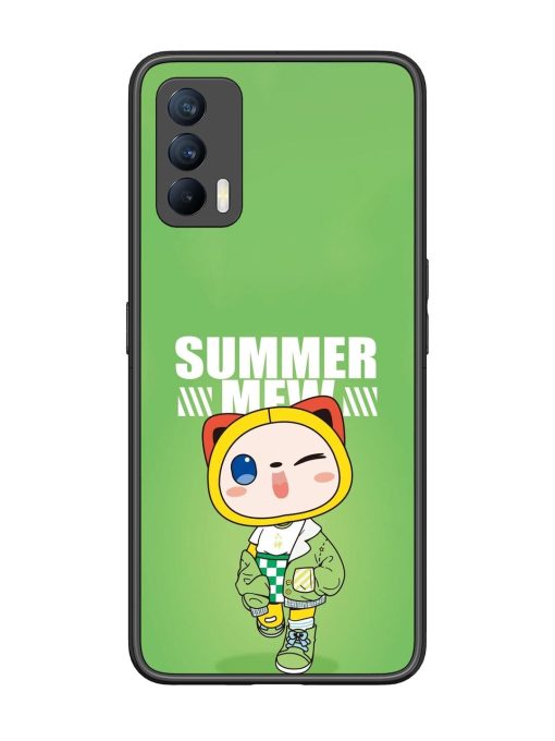 Purrfect Summer Glossy Soft Edge Case for Realme X7 (5G) Chachhi