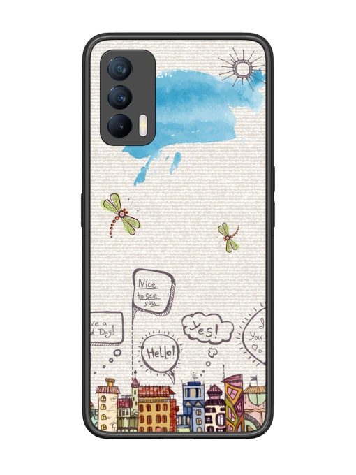 Doodle City Glossy Soft Edge Case for Realme X7 (5G) Chachhi