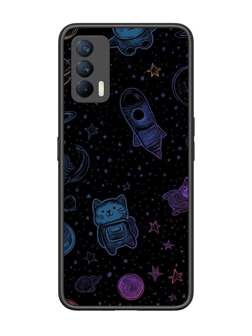 Cosmic Cat Chaos Glossy Soft Edge Case for Realme X7 (5G) Chachhi