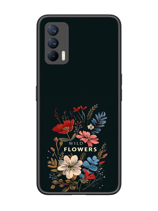 Dark Floral Glossy Soft Edge Case for Realme X7 (5G) Chachhi