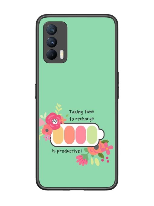 Recharge And Bloom Glossy Soft Edge Case for Realme X7 (5G) Chachhi