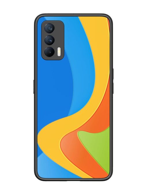 Curvy Color Cascade Glossy Soft Edge Case for Realme X7 (5G) Chachhi