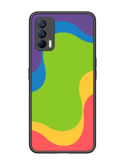 Wavy Rainbow Wonderland Glossy Soft Edge Case for Realme X7 (5G) Chachhi