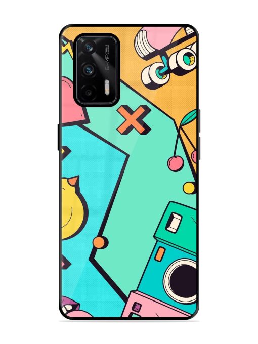 Retro Remix Glossy Soft Edge Case for Realme X7 Max (5G) Chachhi