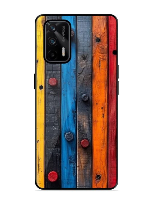 Rainbow Plank Glossy Soft Edge Case for Realme X7 Max (5G) Chachhi