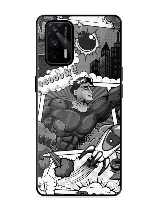 Comic Book Chaos Glossy Soft Edge Case for Realme X7 Max (5G) Chachhi