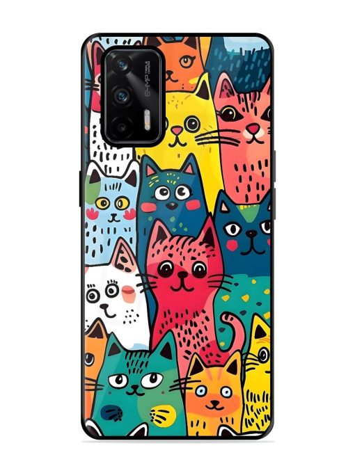 Feline Frenzy Glossy Soft Edge Case for Realme X7 Max (5G) Chachhi