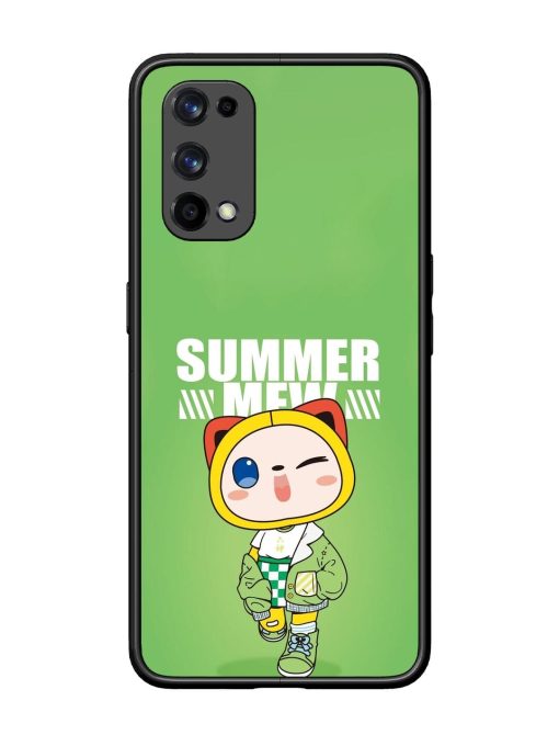 Purrfect Summer Glossy Soft Edge Case for Realme X7 Pro (5G) Chachhi