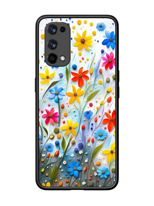 Vibrant Floral Glossy Soft Edge Case for Realme X7 Pro (5G) Chachhi