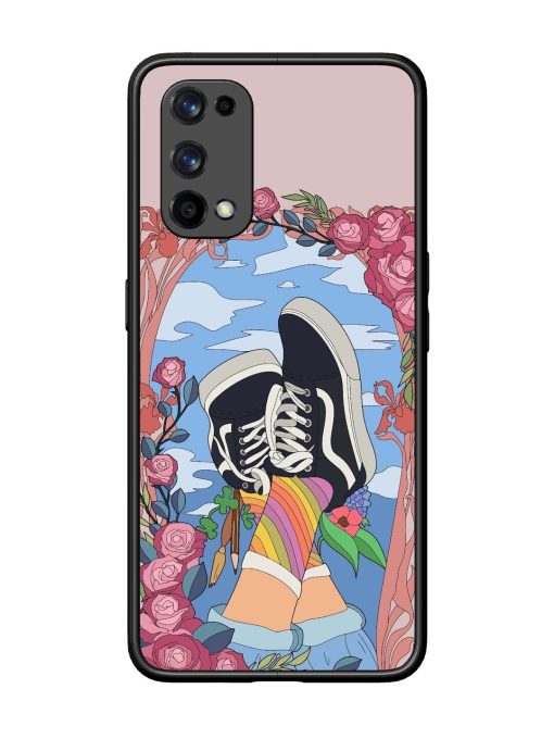 Floral Fantasy Glossy Soft Edge Case for Realme X7 Pro (5G) Chachhi