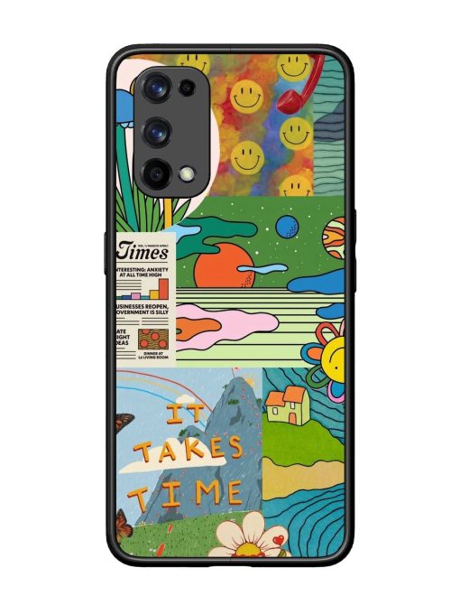 Groovy Vibes Glossy Soft Edge Case for Realme X7 Pro (5G) Chachhi