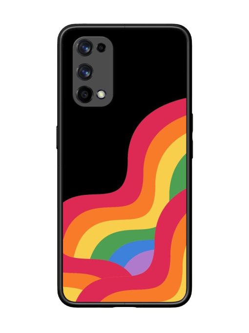 Wavy Rainbow Glossy Soft Edge Case for Realme X7 Pro (5G) Chachhi