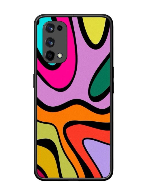 Groovy Swirls Glossy Soft Edge Case for Realme X7 Pro (5G) Chachhi