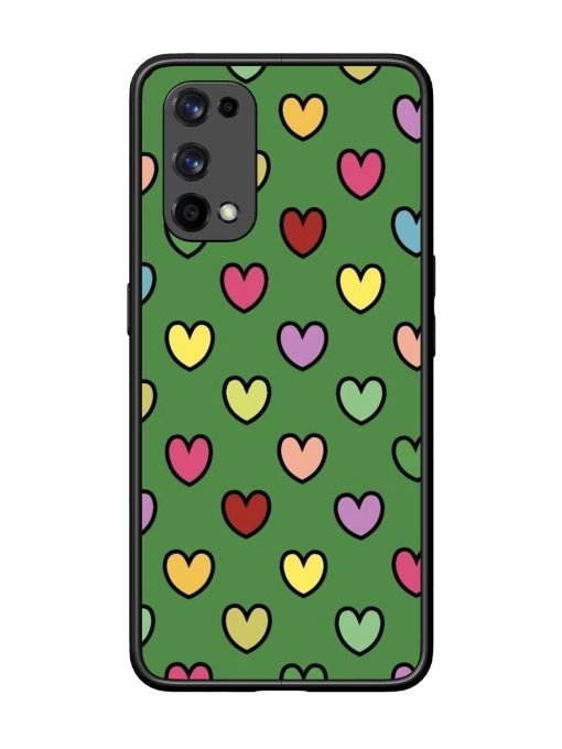 Rainbow Heart Parade Glossy Soft Edge Case for Realme X7 Pro (5G) Chachhi