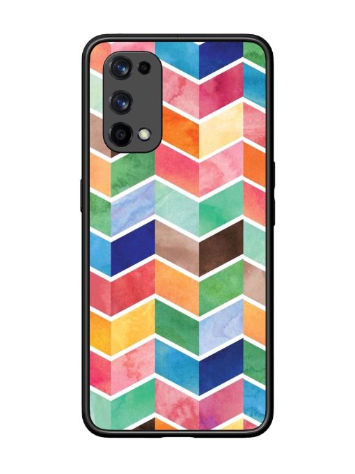 Watercolor Chevron Whimsy Glossy Soft Edge Case for Realme X7 Pro (5G)