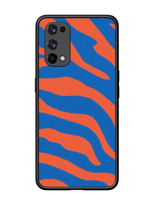 Zebra Stripes In Blue And Orange Glossy Soft Edge Case for Realme X7 Pro (5G) Chachhi