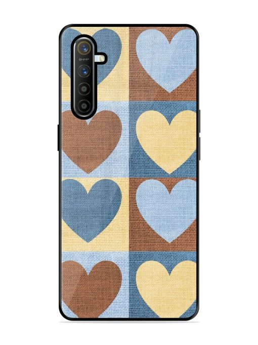 Hearts On Canvas Glossy Soft Edge Case for Realme Xt Chachhi