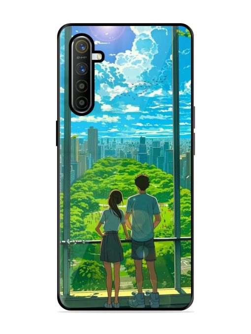 Cyberpunk Dreamscape Glossy Soft Edge Case for Realme Xt