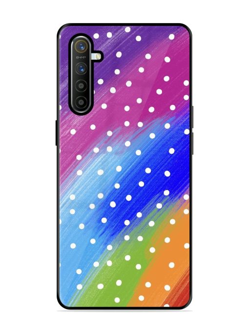 Rainbow Polka Dot Dream Glossy Soft Edge Case for Realme Xt Chachhi