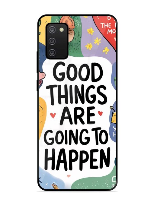 Uplifting Scribbles Glossy Soft Edge Case for Samsung Galaxy A02S Chachhi