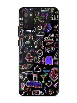 Neon Doodle Glossy Soft Edge Case for Samsung Galaxy A02S