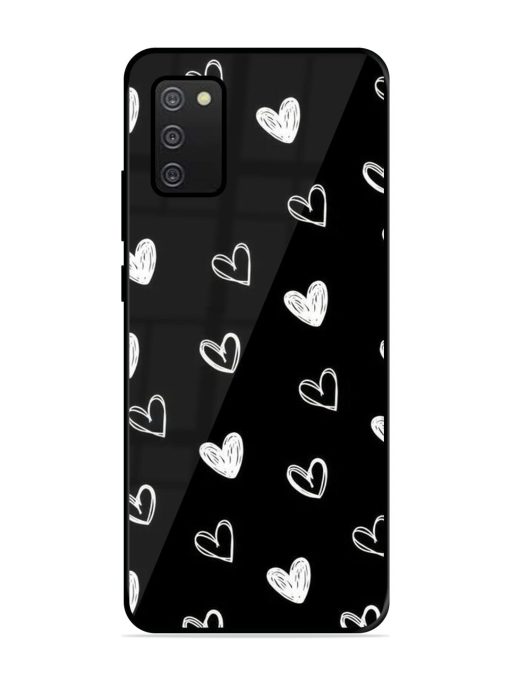 Scattered Hearts Glossy Soft Edge Case for Samsung Galaxy A02S Chachhi