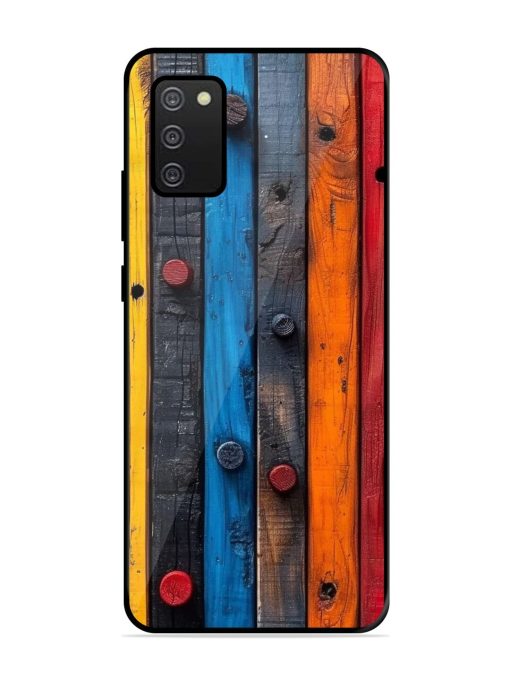 Rainbow Plank Glossy Soft Edge Case for Samsung Galaxy A02S Chachhi