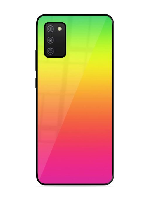 Rainbow Gradient Glossy Soft Edge Case for Samsung Galaxy A02S Chachhi