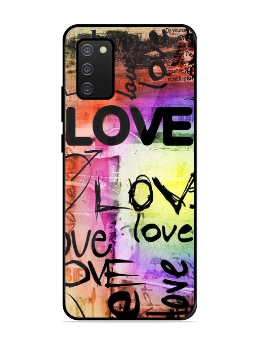 Love Graffiti Glossy Soft Edge Case for Samsung Galaxy A02S Chachhi