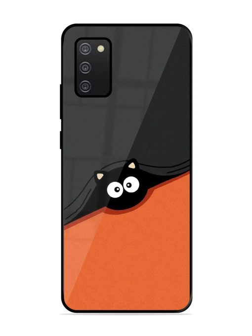 Peek-A-Boo Kitty Glossy Soft Edge Case for Samsung Galaxy A02S Chachhi