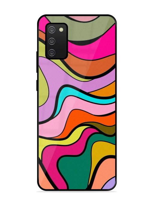 Wavy Wonder Glossy Soft Edge Case for Samsung Galaxy A02S Chachhi