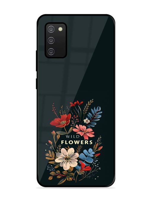 Dark Floral Glossy Soft Edge Case for Samsung Galaxy A02S Chachhi