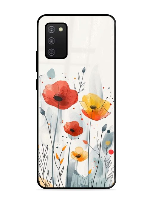 Poppy Fields Glossy Soft Edge Case for Samsung Galaxy A02S Chachhi