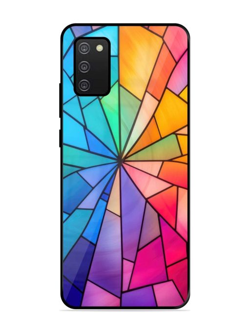 Stained Glass Kaleidoscope Of Colors Glossy Soft Edge Case for Samsung Galaxy A02S Chachhi