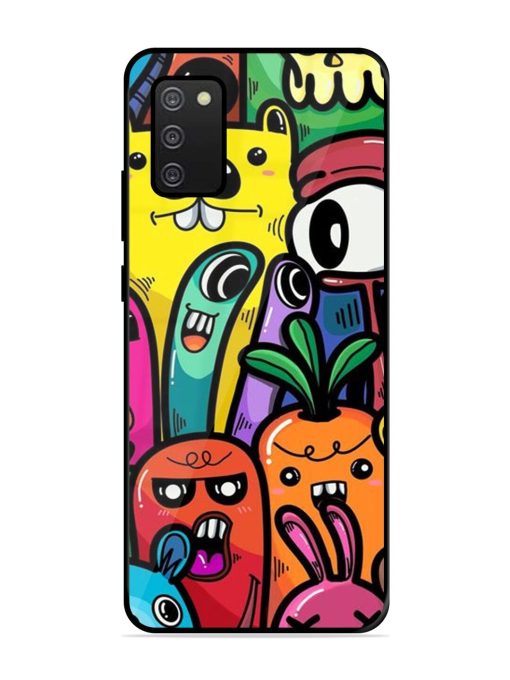 Whimsical Doodle Chaos Glossy Soft Edge Case for Samsung Galaxy A02S Chachhi