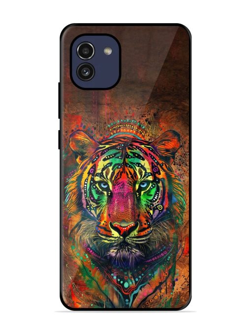 Cosmic Tiger Glossy Soft Edge Case for Samsung Galaxy A03 Chachhi