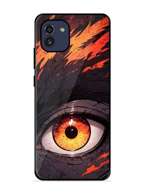 Inferno Gaze Glossy Soft Edge Case for Samsung Galaxy A03 Chachhi