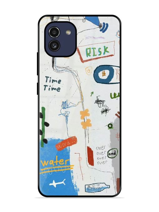 Mind Map Madness Glossy Soft Edge Case for Samsung Galaxy A03 Chachhi