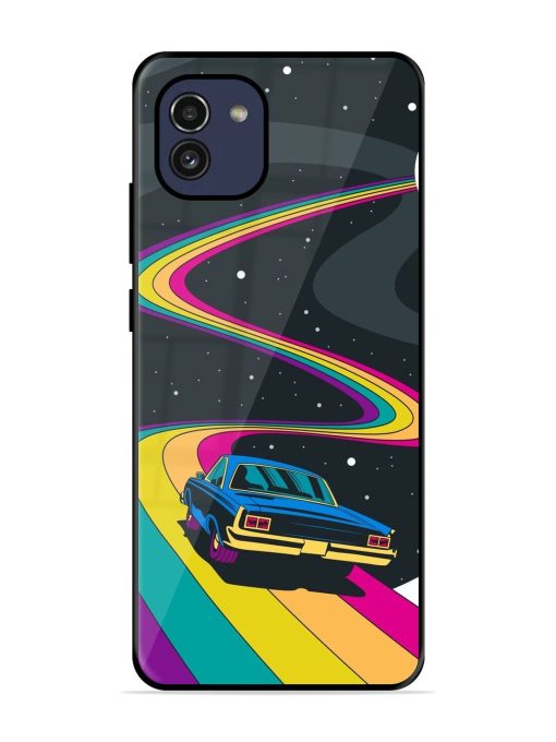 Rainbow Road Glossy Soft Edge Case for Samsung Galaxy A03 Chachhi